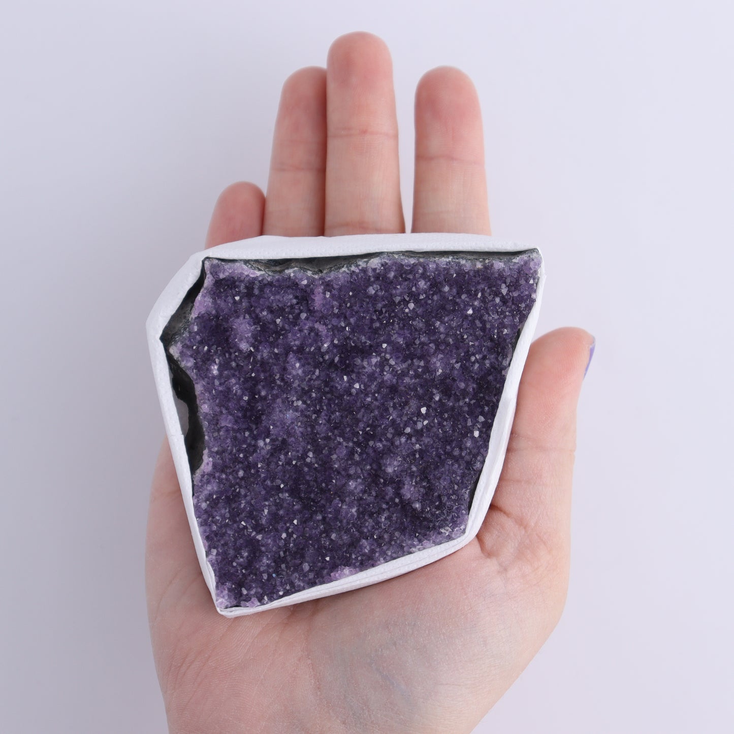 Uruguay Rainbow Amethyst Clusters Flat of 14 - Expert Wholesale and Supplier of Wholesale Crystals & Bulk Gemstones, ["Amethyst","Clusters","Rainbow Amethyst","Sugar Rainbow Amethyst","Uruguay"]