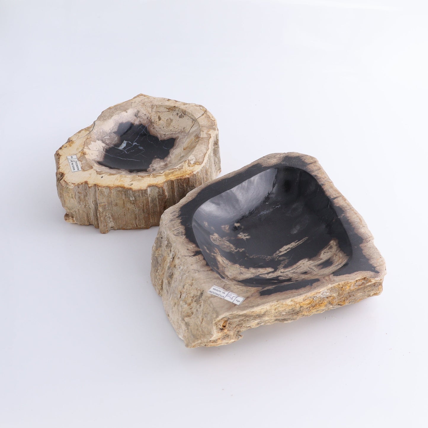 Petrified Wood Bowls Set of 2 - Expert Wholesale and Supplier of Wholesale Crystals & Bulk Gemstones, ["Bowls","Indonesia","Petrified Wood"]