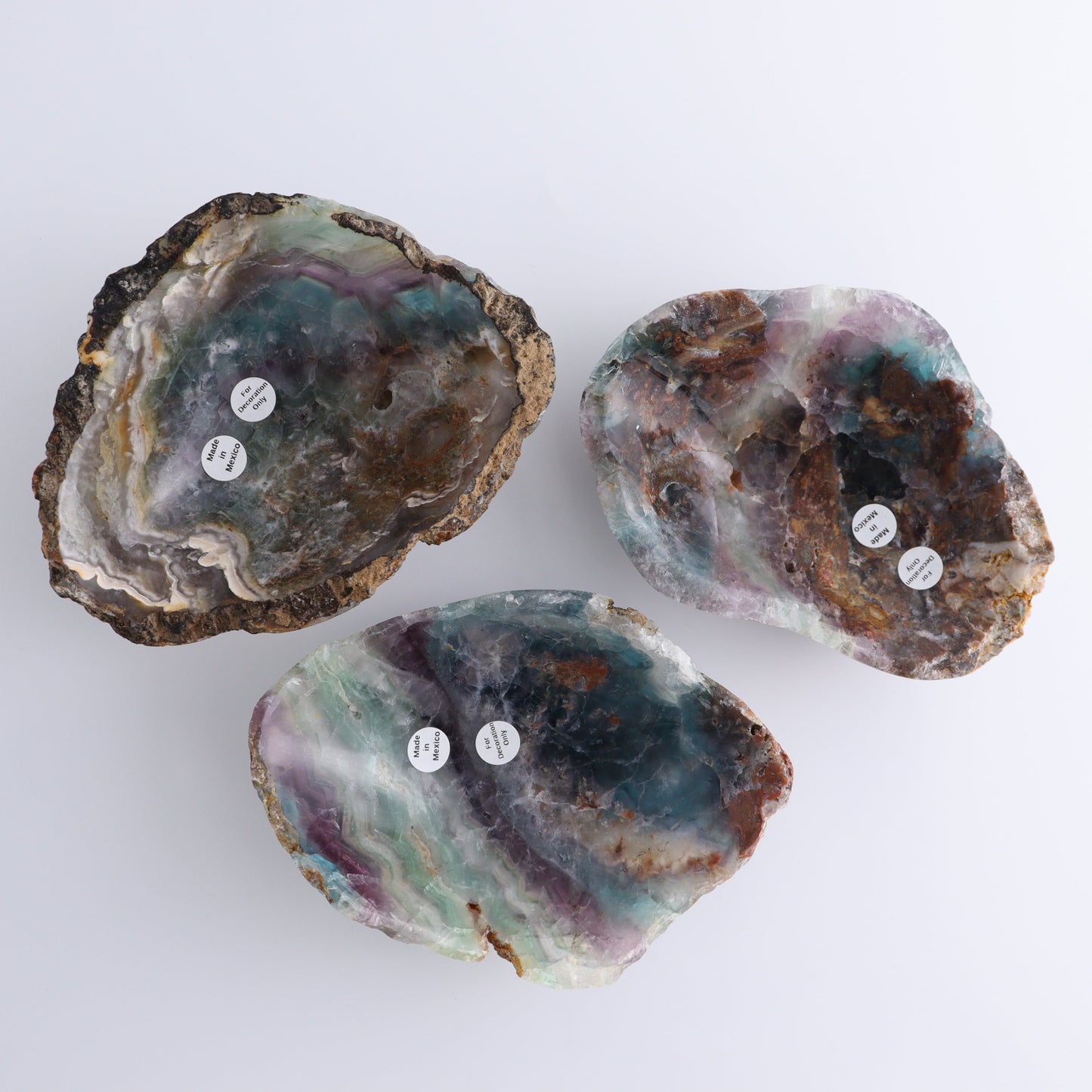Fluorite Bowls Set of 3 - Expert Wholesale and Supplier of Wholesale Crystals & Bulk Gemstones, ["Bowls","Fluorite","Mexico"]