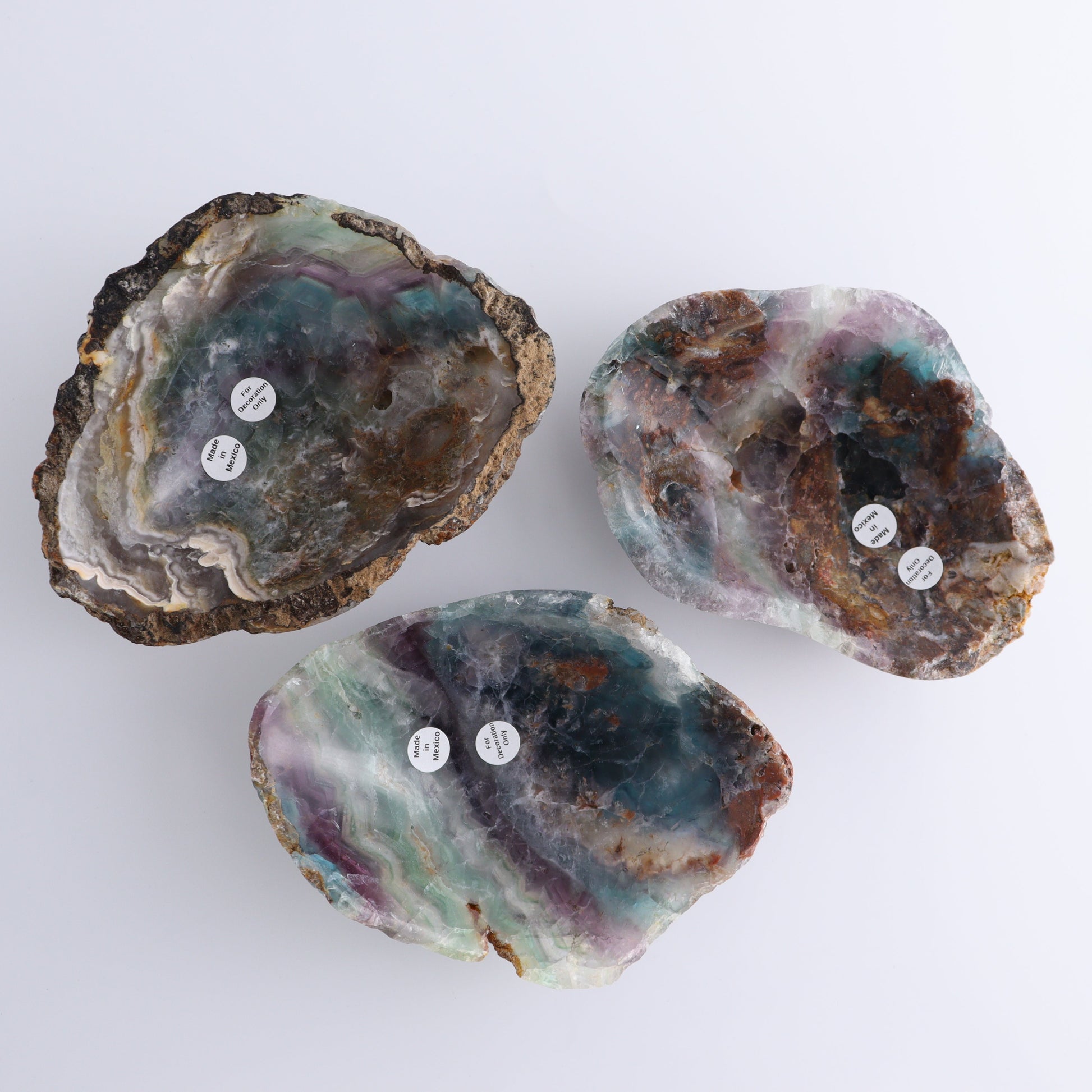 Fluorite Bowls Set of 3 - Expert Wholesale and Supplier of Wholesale Crystals & Bulk Gemstones, ["Bowls","Fluorite","Mexico"]