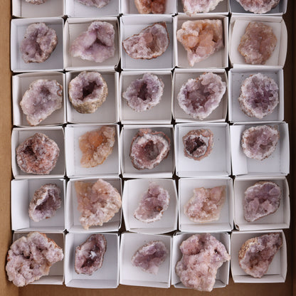 Pink Amethyst Flat of 30 - Expert Wholesale and Supplier of Wholesale Crystals & Bulk Gemstones, ["Amethyst","Pink Amethyst"]