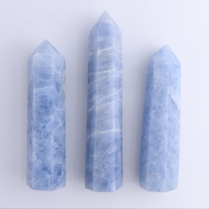 Blue Calcite Towers Set of 3 - Expert Wholesale and Supplier of Wholesale Crystals & Bulk Gemstones, ["Blue Calcite","Calcite","Towers"]