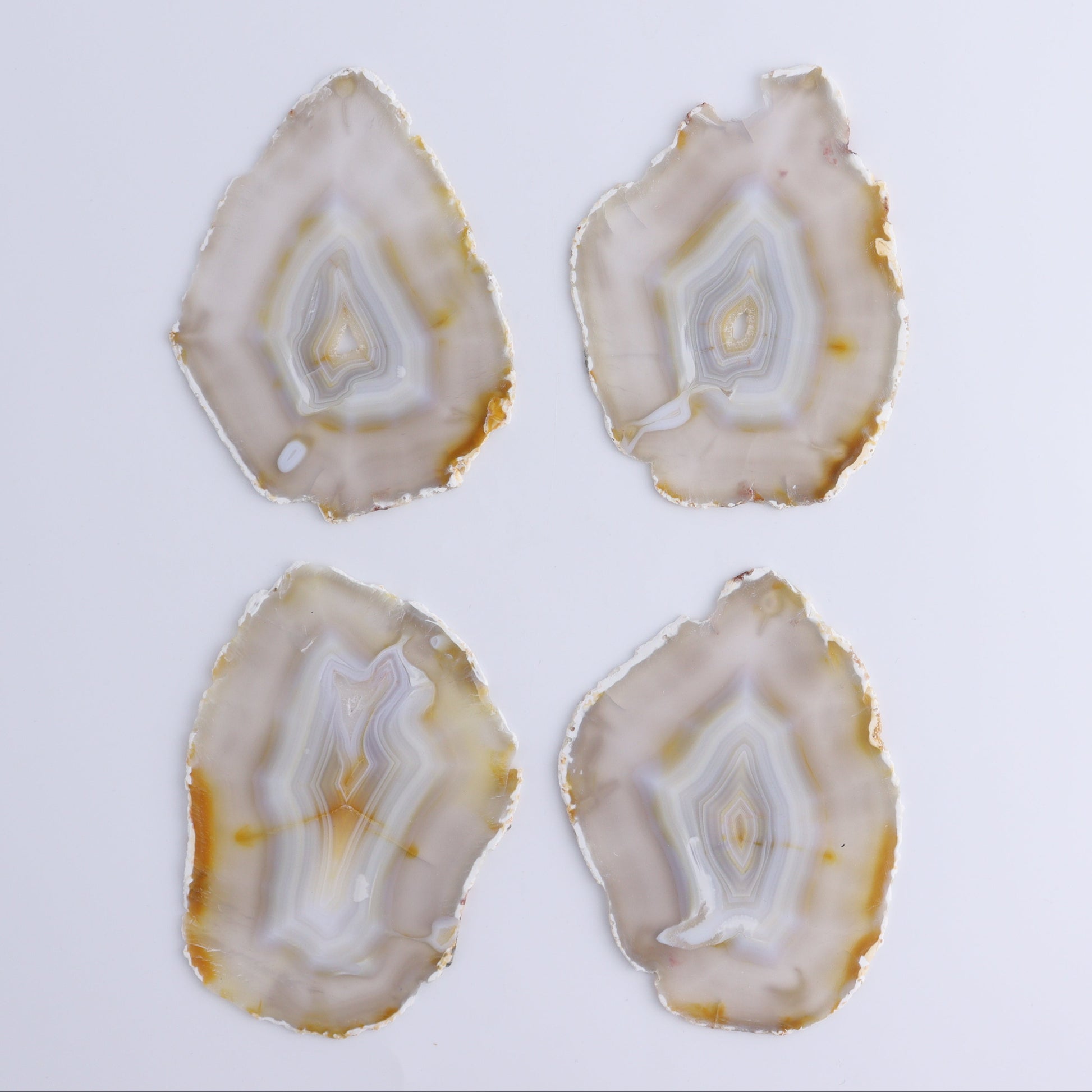 Iris Agate Slices Set of 4 - Expert Wholesale and Supplier of Wholesale Crystals & Bulk Gemstones, ["Agate","Iris Agate","Slices and Slabs"]