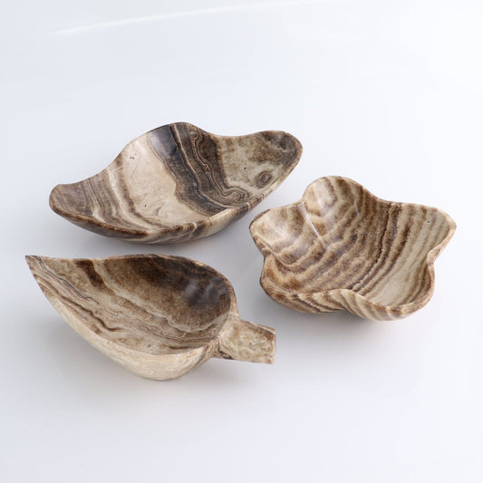 Mexican Onyx/Calcite Chocolate Bowls Set of 3