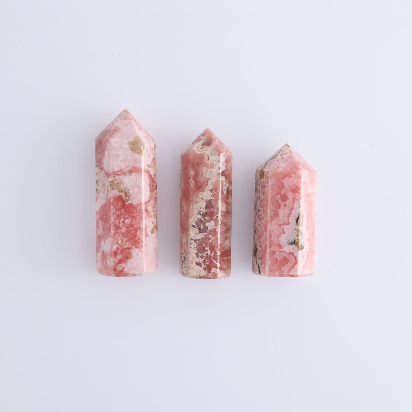 Rhodochrosite Towers Set of 5 - Expert Wholesale and Supplier of Wholesale Crystals & Bulk Gemstones, ["Argentina","Rhodochrosite","Towers"]