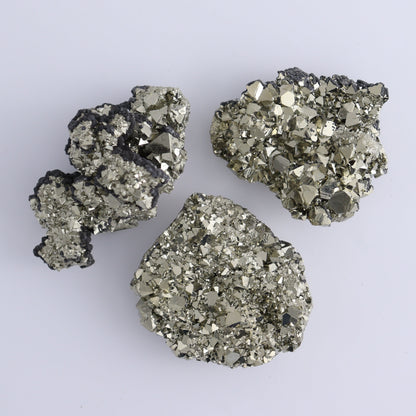 Octahedral Pyrite Clusters Set of 6 - Expert Wholesale and Supplier of Wholesale Crystals & Bulk Gemstones, ["Clusters","Octahedral Pyrite","Peru","Pyrite"]