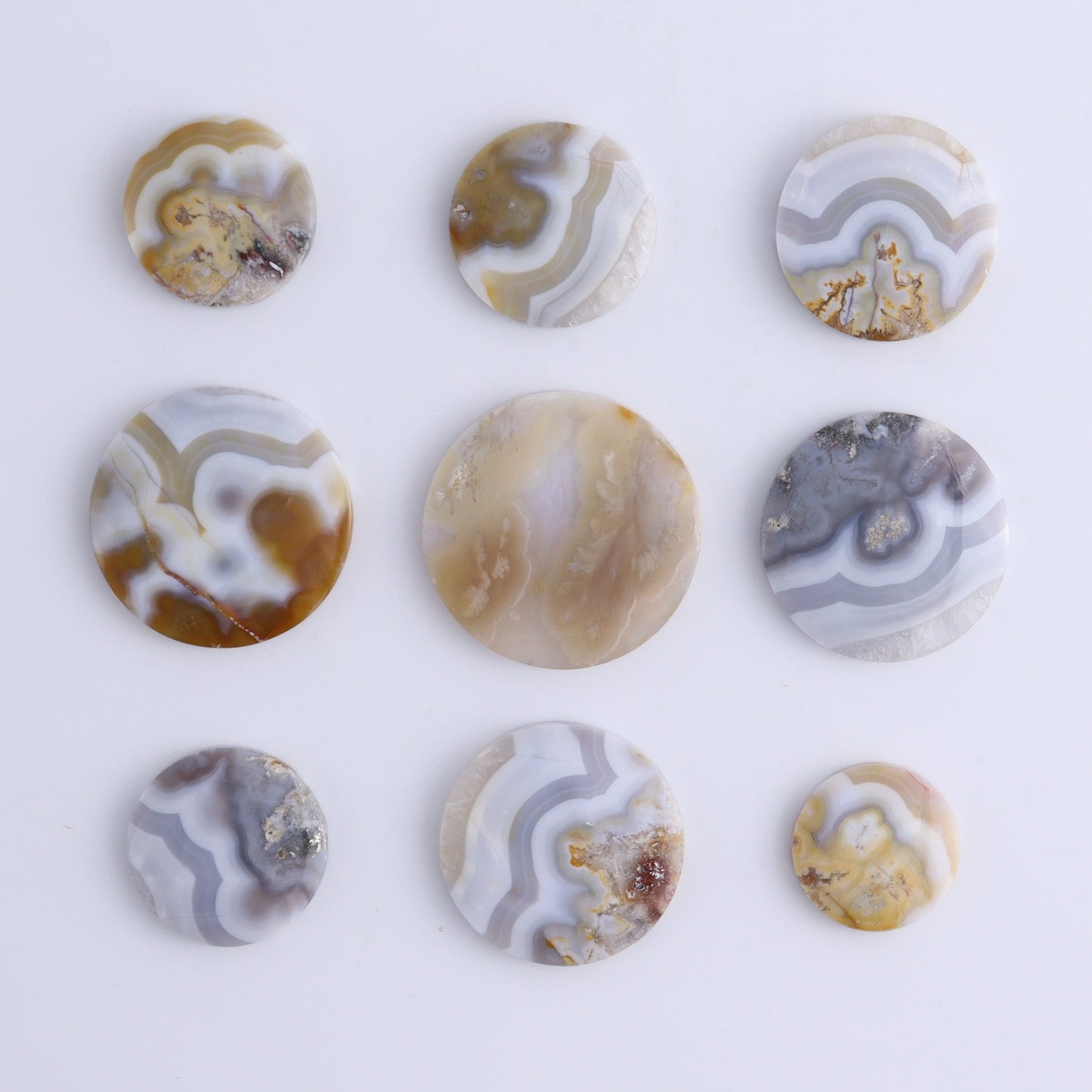 One Agate Round Carb - Expert Wholesale and Supplier of Wholesale Crystals & Bulk Gemstones, ["Agate","Cabs","Round"]