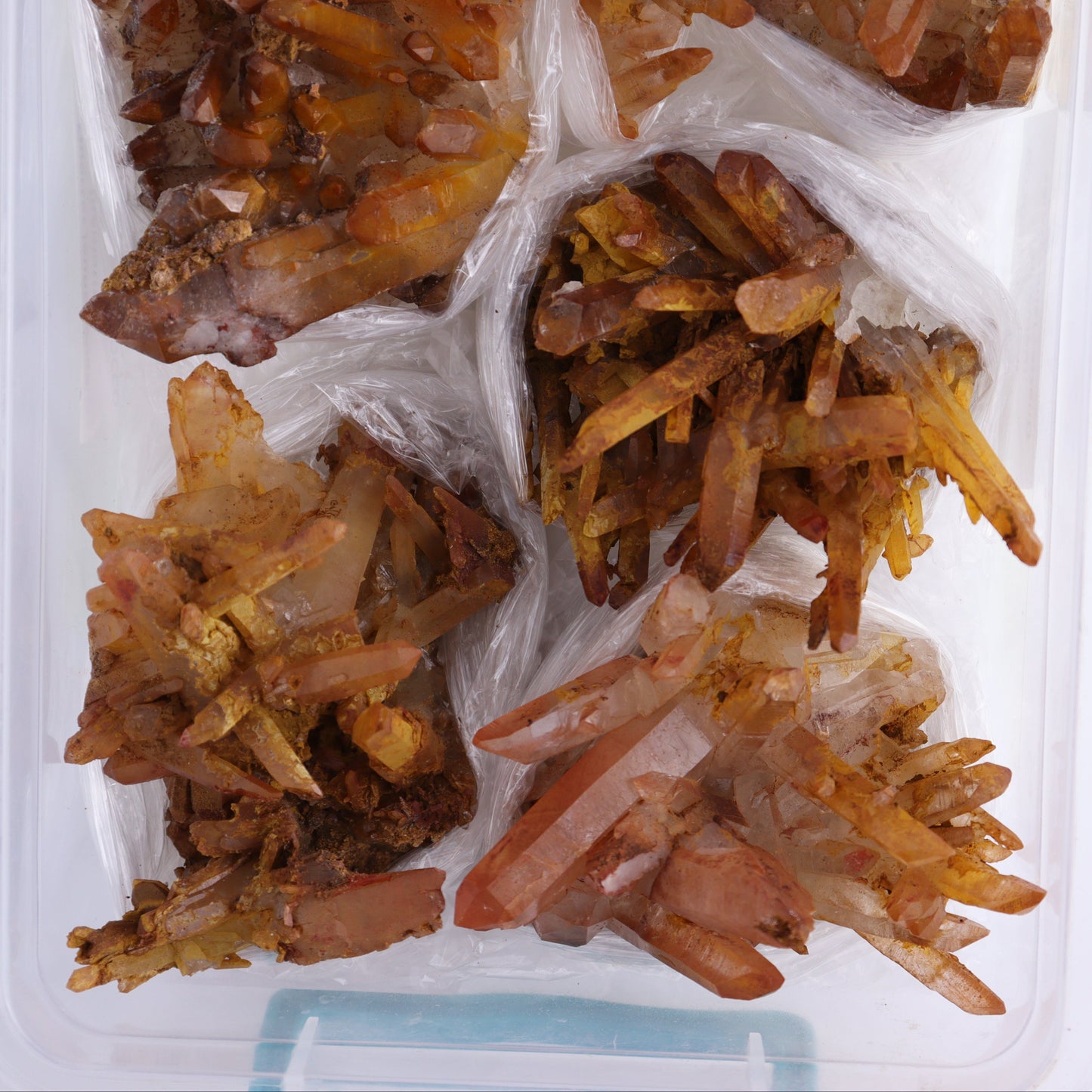 Quartz Hematite Inclusions Flat from Morocco