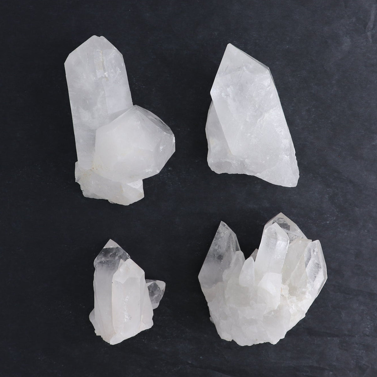 Quartz Clusters Set of 4