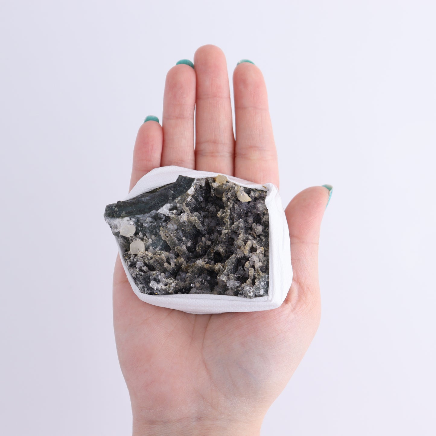 Uruguay Amethyst Clusters with Formations Flat of 13 - Expert Wholesale and Supplier of Wholesale Crystals & Bulk Gemstones, ["Amethyst","Calcite","Clusters","Formations","Uruguay"]