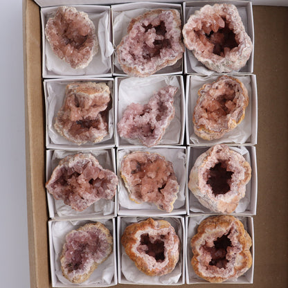 Pink Amethyst Clusters Set of 12