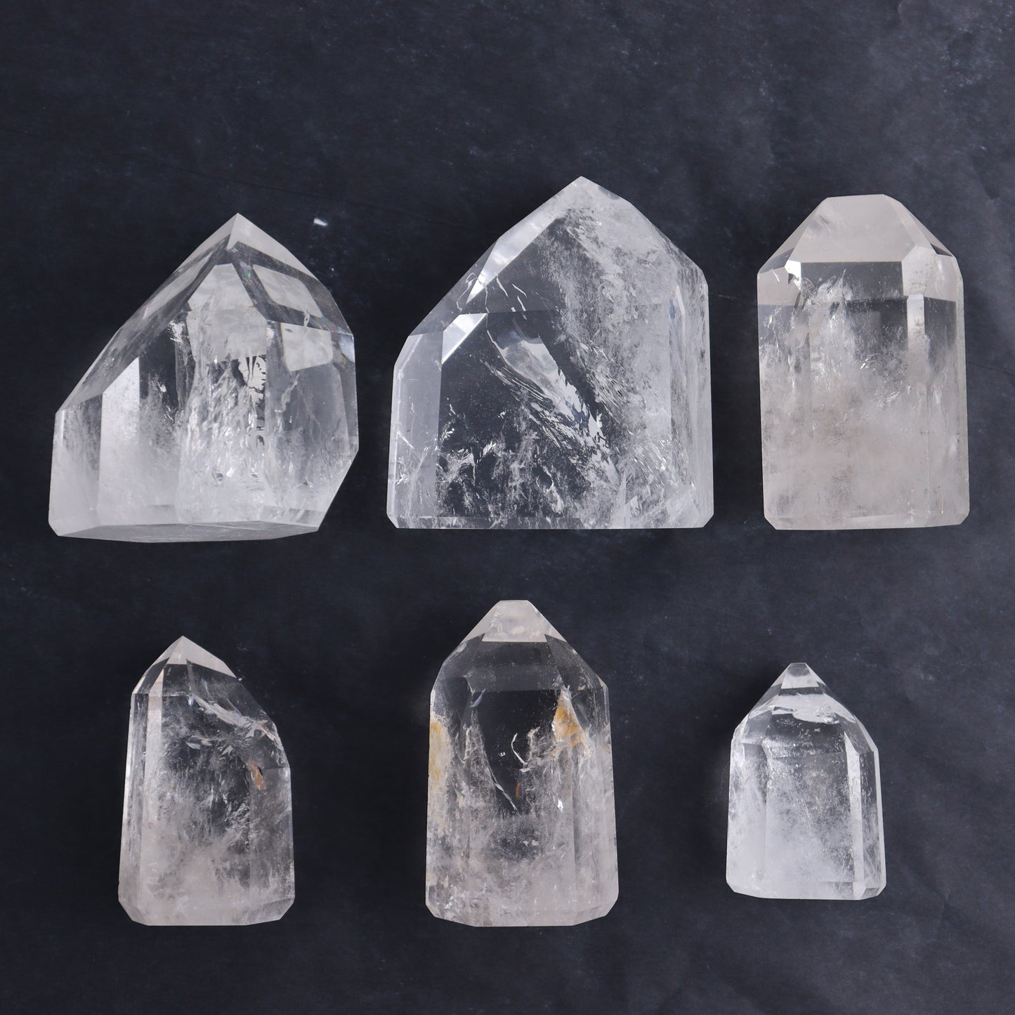 Clear Quartz Points Set of 6 - Expert Wholesale and Supplier of Wholesale Crystals & Bulk Gemstones, ["Clear Quartz","Points","Quartz","Towers"]