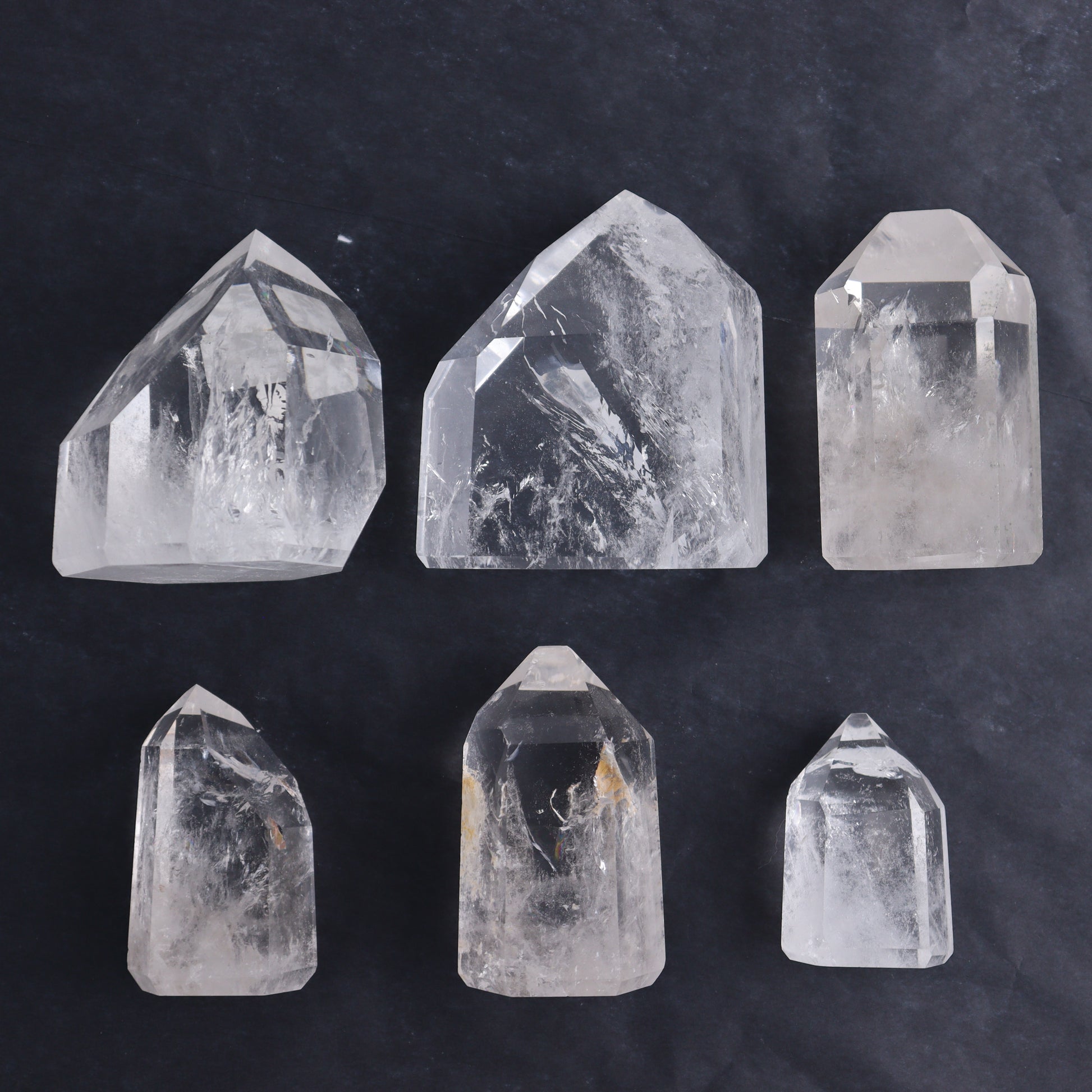 Clear Quartz Points Set of 6 - Expert Wholesale and Supplier of Wholesale Crystals & Bulk Gemstones, ["Clear Quartz","Points","Quartz","Towers"]
