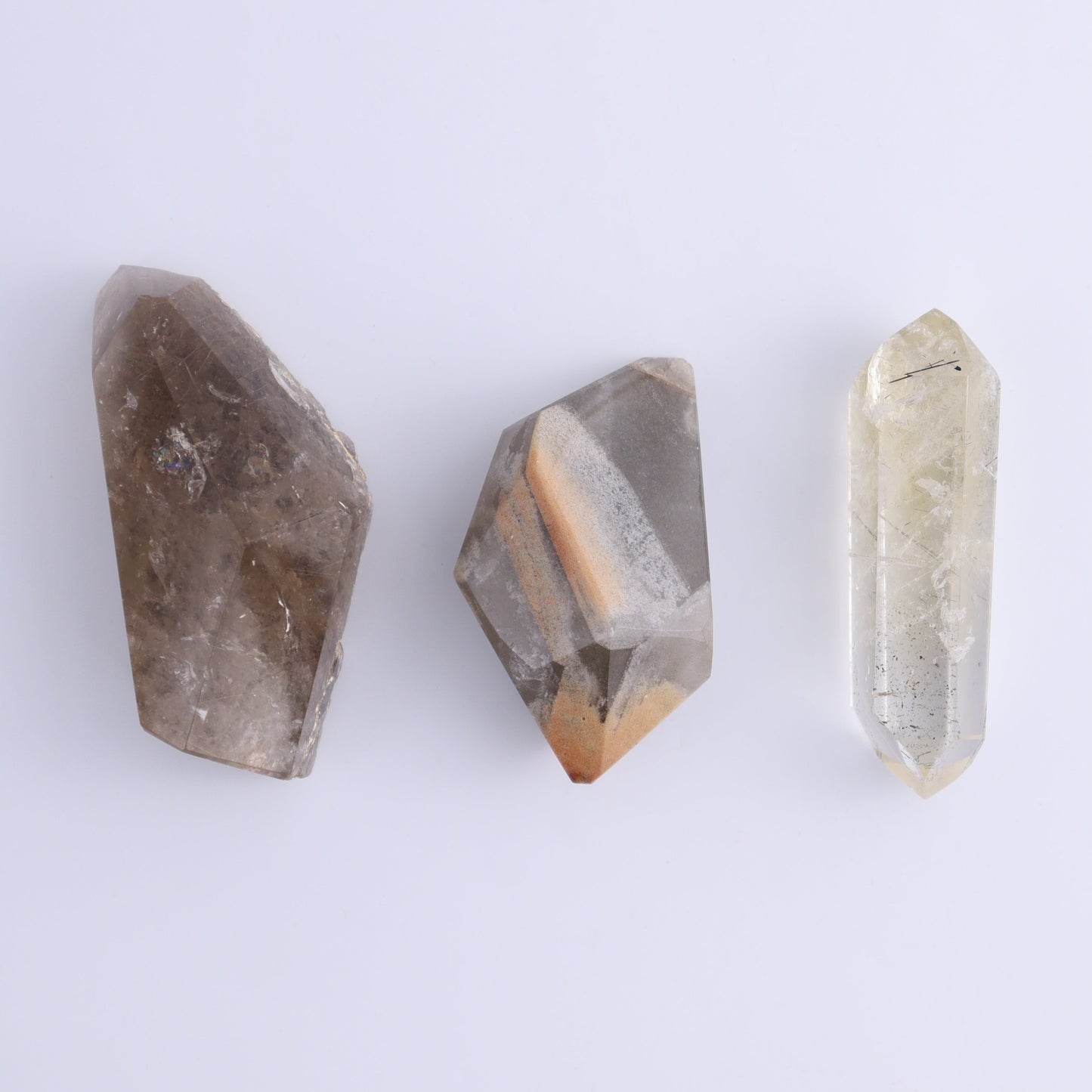 Rutiled Quartz Freeforms Set of 9 - Expert Wholesale and Supplier of Wholesale Crystals & Bulk Gemstones, ["Brazil","Freeform","Freeforms","Points","Quartz","Rutiled Quartz"]