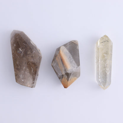 Rutiled Quartz Freeforms Set of 9 - Expert Wholesale and Supplier of Wholesale Crystals & Bulk Gemstones, ["Brazil","Freeform","Freeforms","Points","Quartz","Rutiled Quartz"]
