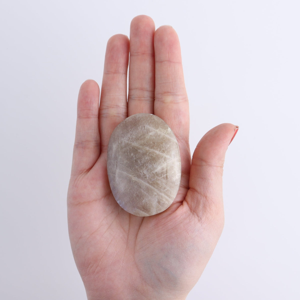 Moonstone Palm Stones Set of 8