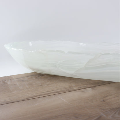 Mexican Onyx/Calcite Canoe Bowl