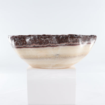 Mexican Onyx/Calcite Bowl 15"
