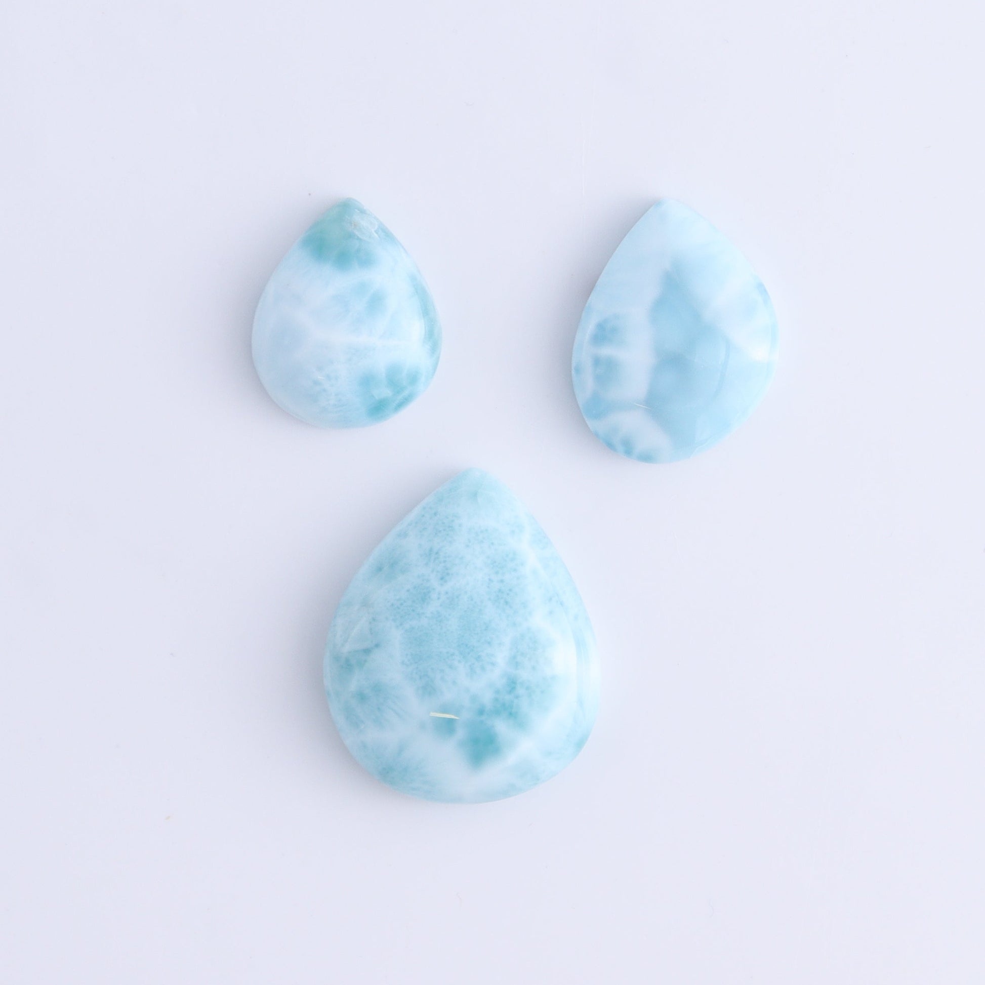 Larmiar Cabs Set of 5 - Expert Wholesale and Supplier of Wholesale Crystals & Bulk Gemstones, ["Cabs","Freeform","Freeforms","Larimar"]