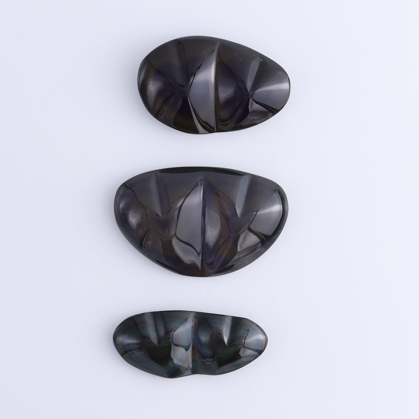 Rainbow Obsidian Heart Pairs Set of 3 - Expert Wholesale and Supplier of Wholesale Crystals & Bulk Gemstones, ["Hearts","Mexico","Obsidian","Rainbow Obsidian"]