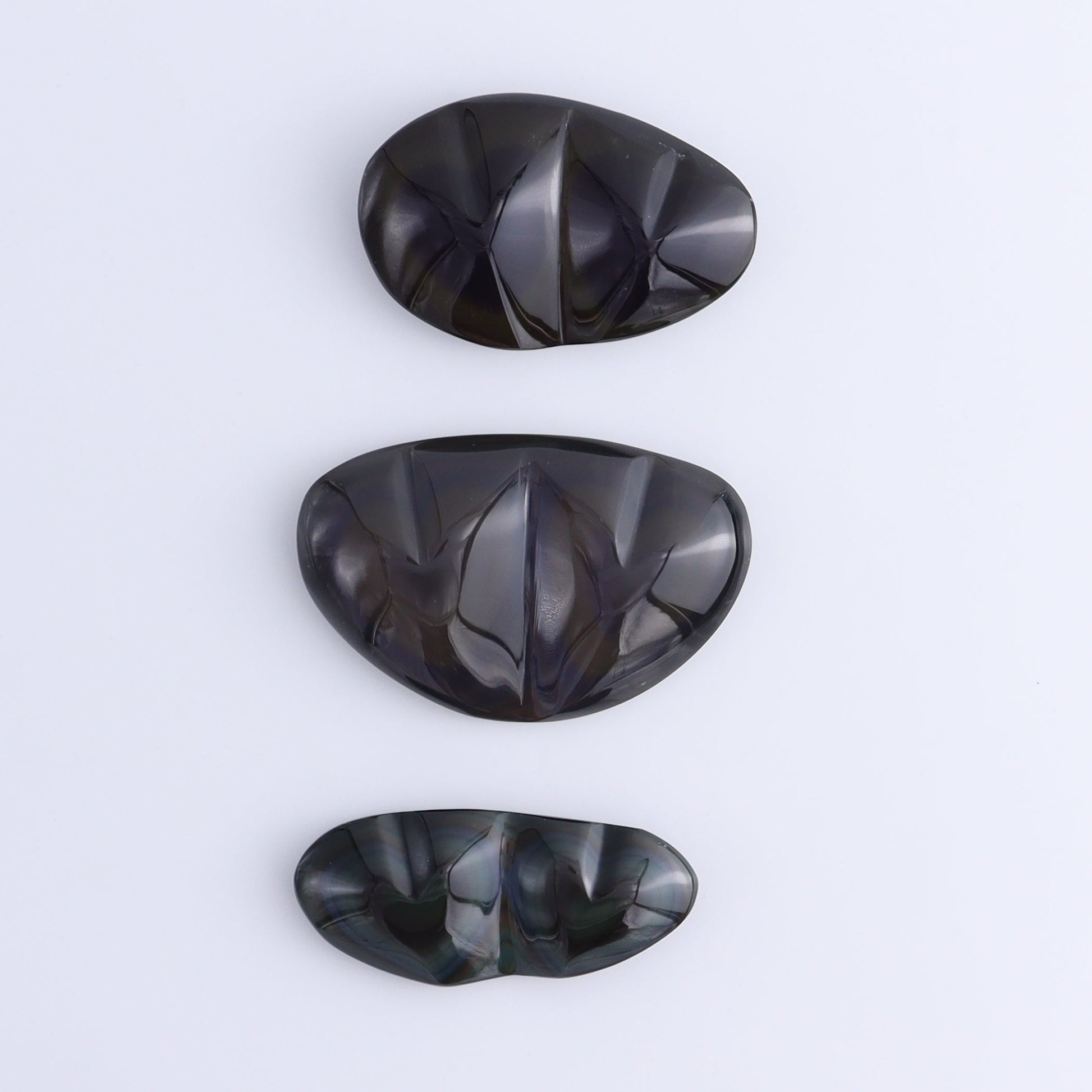 Rainbow Obsidian Heart Pairs Set of 3 - Expert Wholesale and Supplier of Wholesale Crystals & Bulk Gemstones, ["Hearts","Mexico","Obsidian","Rainbow Obsidian"]
