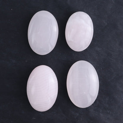 Pink Mangano Calcite Palm Stone Set of 12