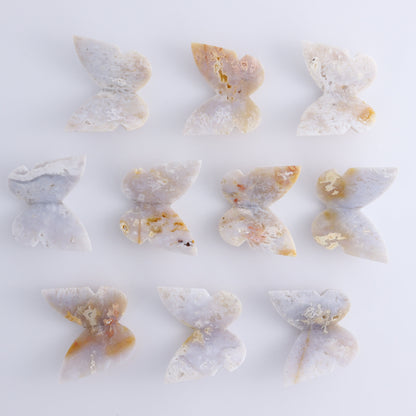 One White Fire Chalcedony Butterfly - Expert Wholesale and Supplier of Wholesale Crystals & Bulk Gemstones, ["Agate","Butterflies","Butterfly","White Fire Agate"]