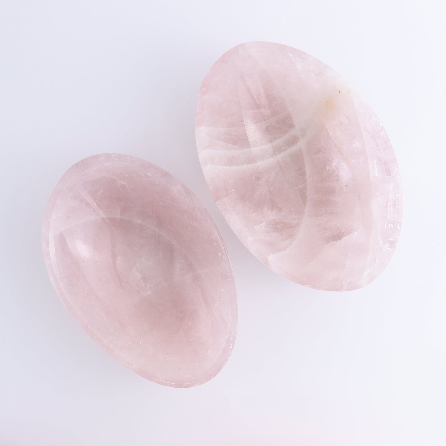 Rose Quartz Bowls Set of 2 - Expert Wholesale and Supplier of Wholesale Crystals & Bulk Gemstones, ["Bowls","Rose Quartz"]