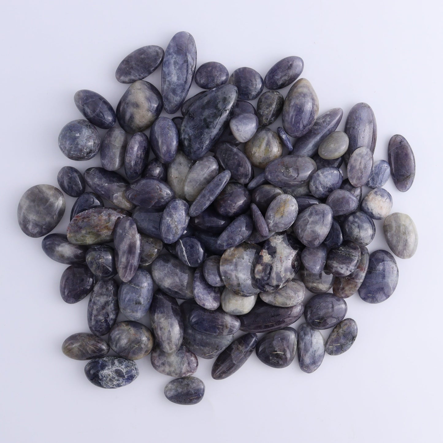 Iolite Tumbles 1 kg Set - Expert Wholesale and Supplier of Wholesale Crystals & Bulk Gemstones, ["iolite","Tumbles"]