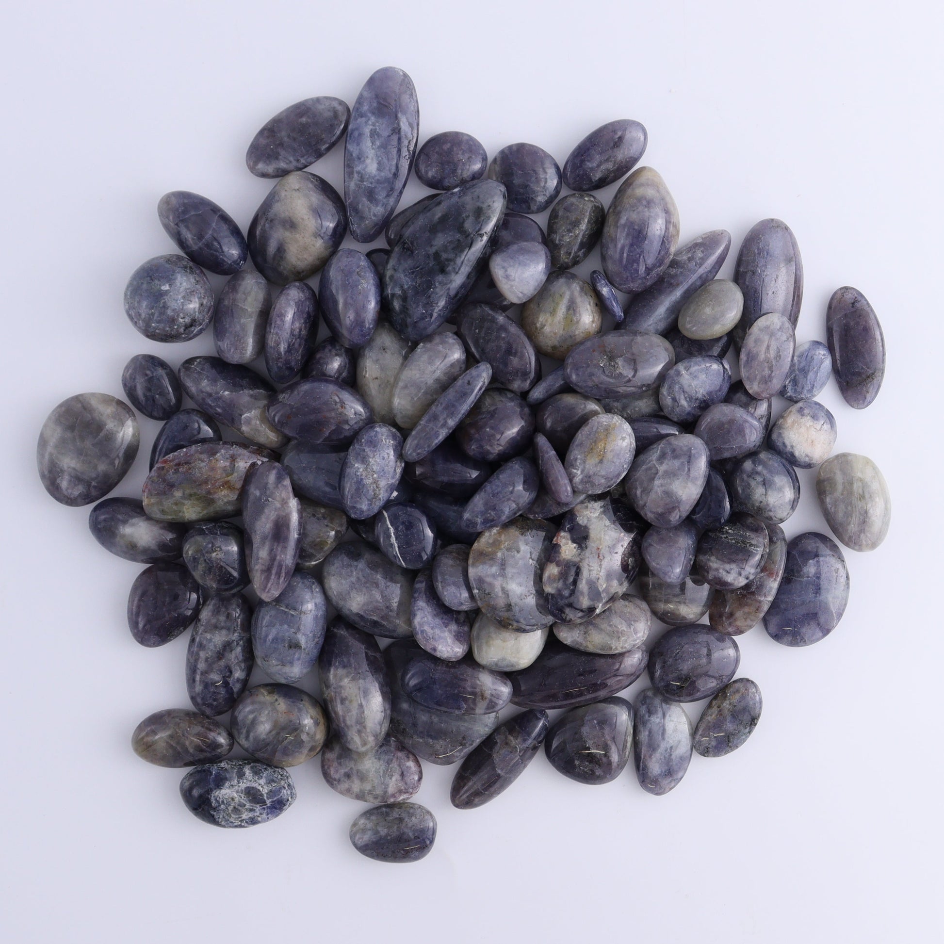 Iolite Tumbles 1 kg Set - Expert Wholesale and Supplier of Wholesale Crystals & Bulk Gemstones, ["iolite","Tumbles"]