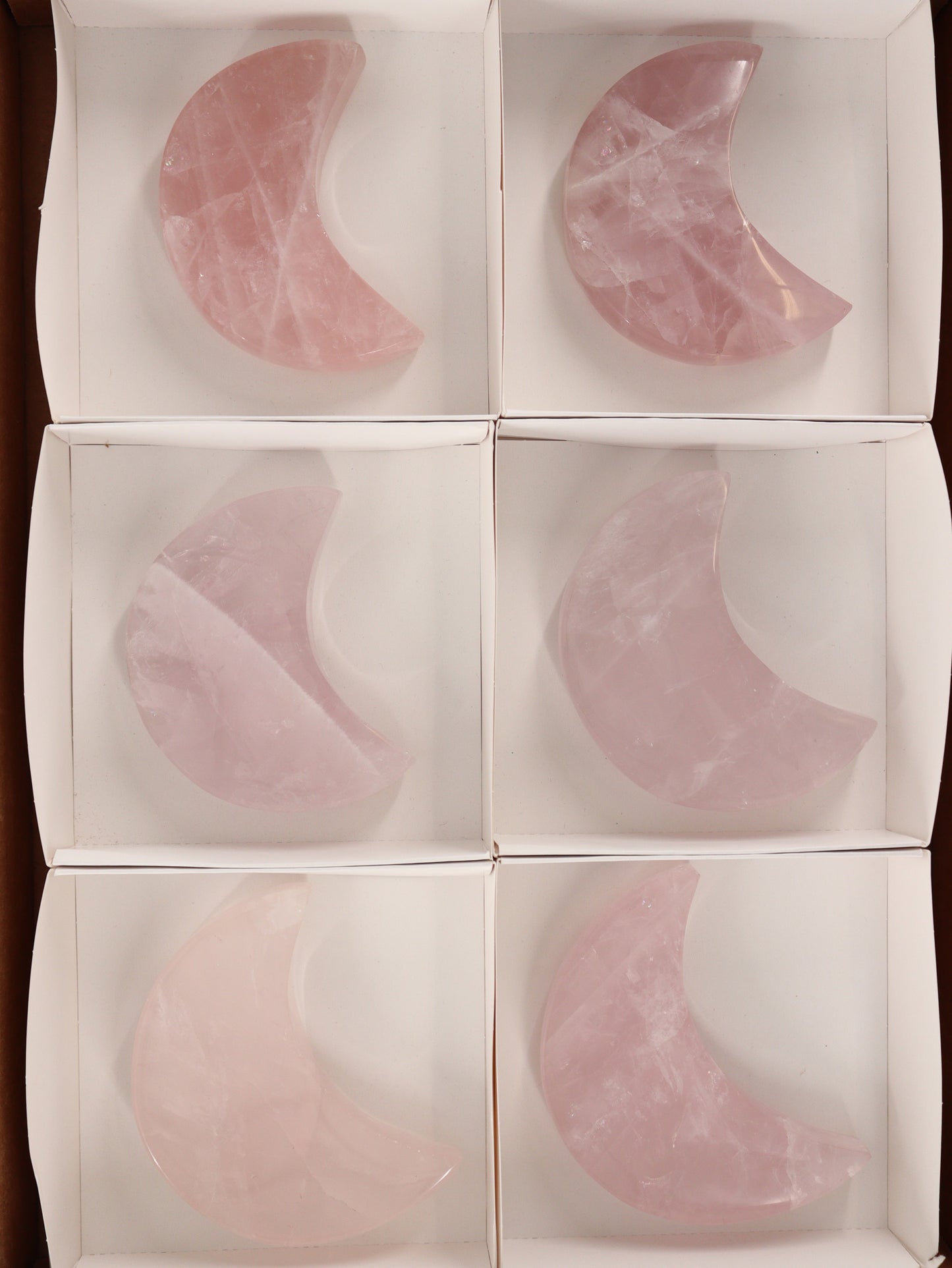 Rose Quartz Moons Set of 6 - Expert Wholesale and Supplier of Wholesale Crystals & Bulk Gemstones, []