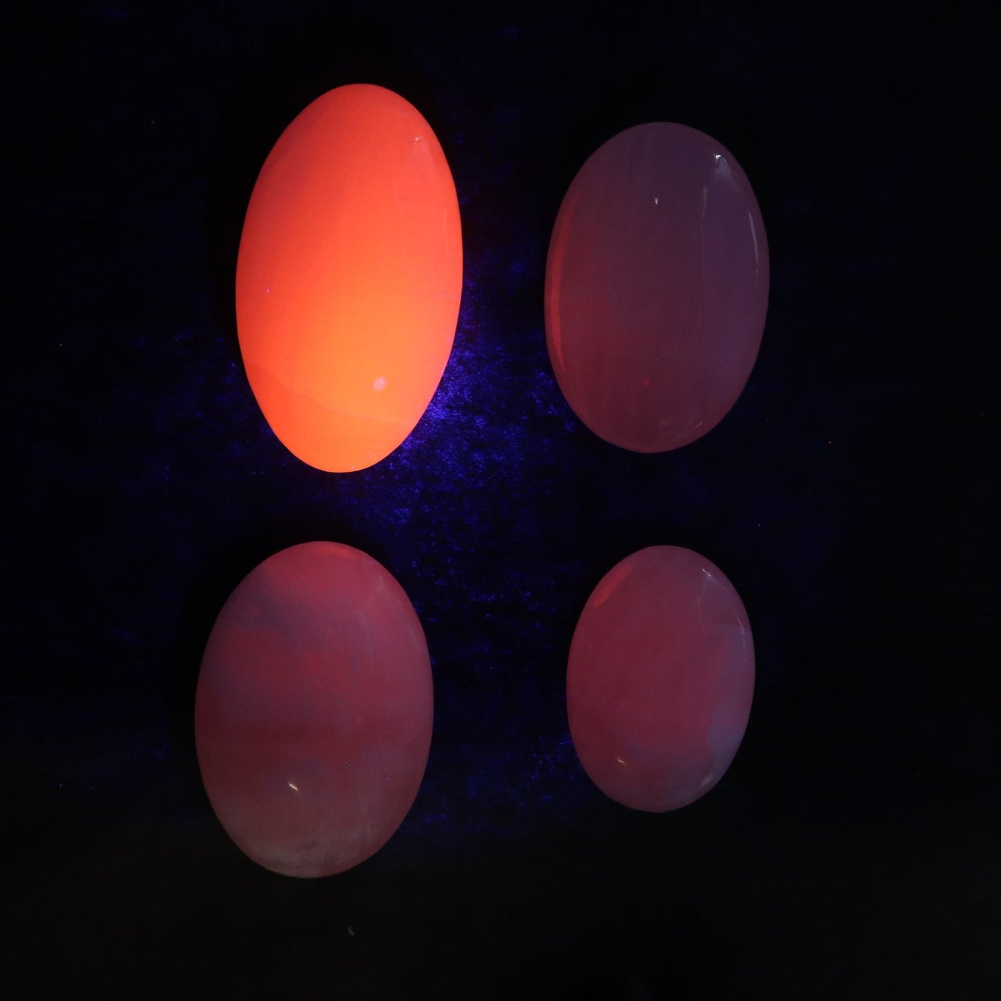 Pink Mangano Calcite Palm Stone Set of 12