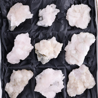 Mangano Calcite Set of 12 - Expert Wholesale and Supplier of Wholesale Crystals & Bulk Gemstones, ["Calcite","China","Freeform","Freeforms"]