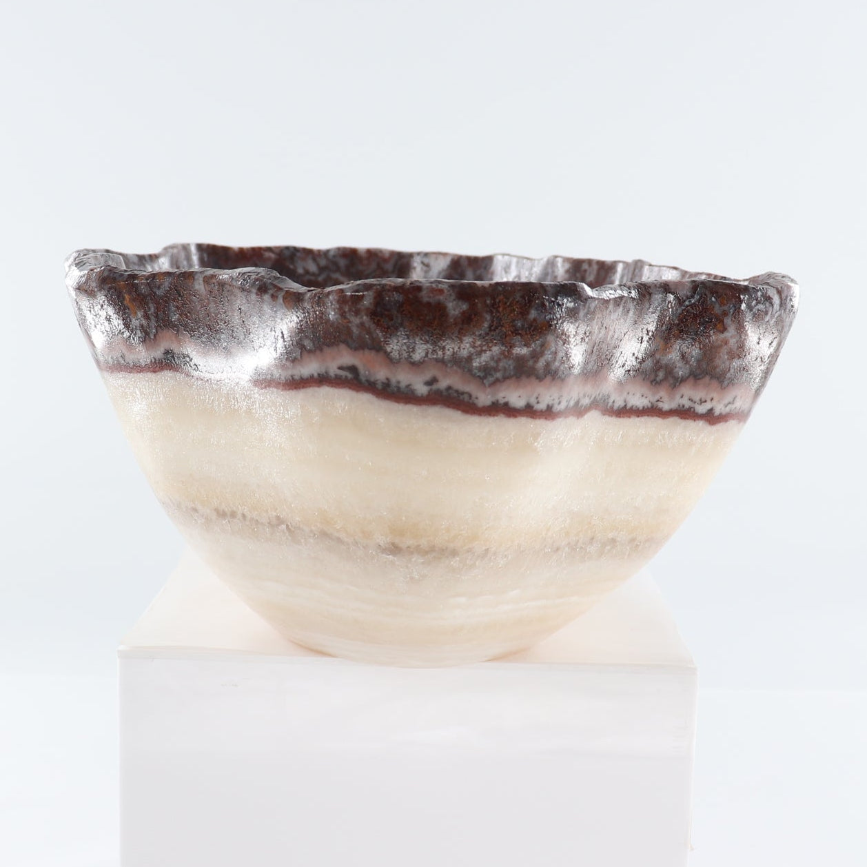 Mexican Onyx/Calcite Bowl 15"
