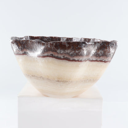 Mexican Onyx/Calcite Bowl 15"