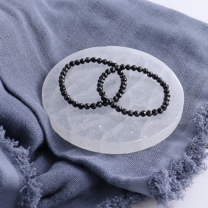 One Faceted Black Spinel Bracelet - Expert Wholesale and Supplier of Wholesale Crystals & Bulk Gemstones, ["Black Spinel","Bracelet","bracelets","Faceted","Spinel"]