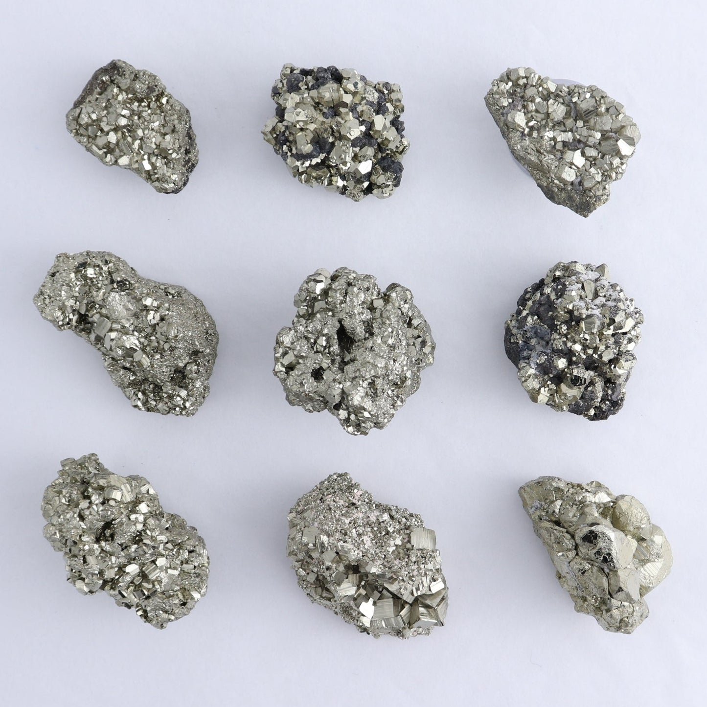 Pyrite Clusters Set of 20