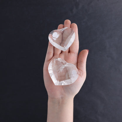 Clear Quartz Mixed Hearts & Hexagon Set of 18 - Expert Wholesale and Supplier of Wholesale Crystals & Bulk Gemstones, ["Brazil","Clear Quartz","Hearts","Hexagon","Quartz"]