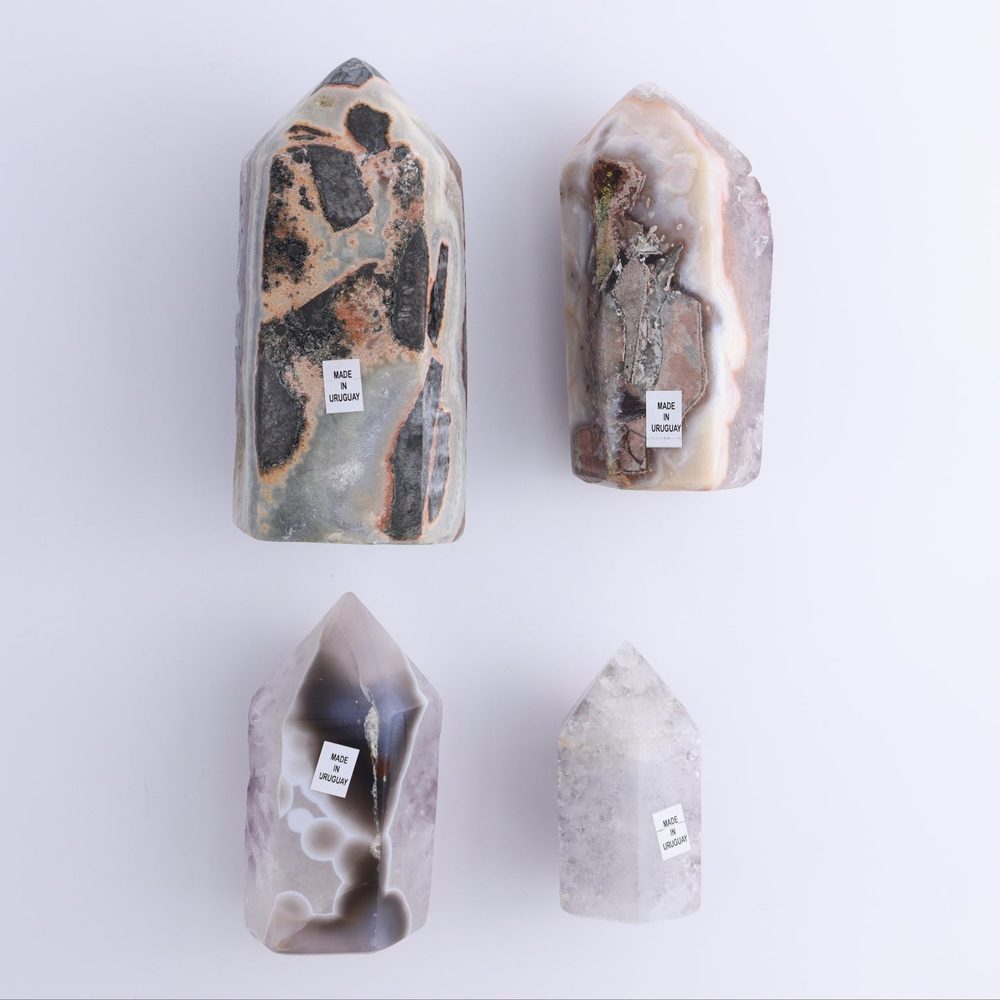 Uruguay Amethyst Towers Set of 4 - Expert Wholesale and Supplier of Wholesale Crystals & Bulk Gemstones, ["Amethyst","Towers","Uruguay"]