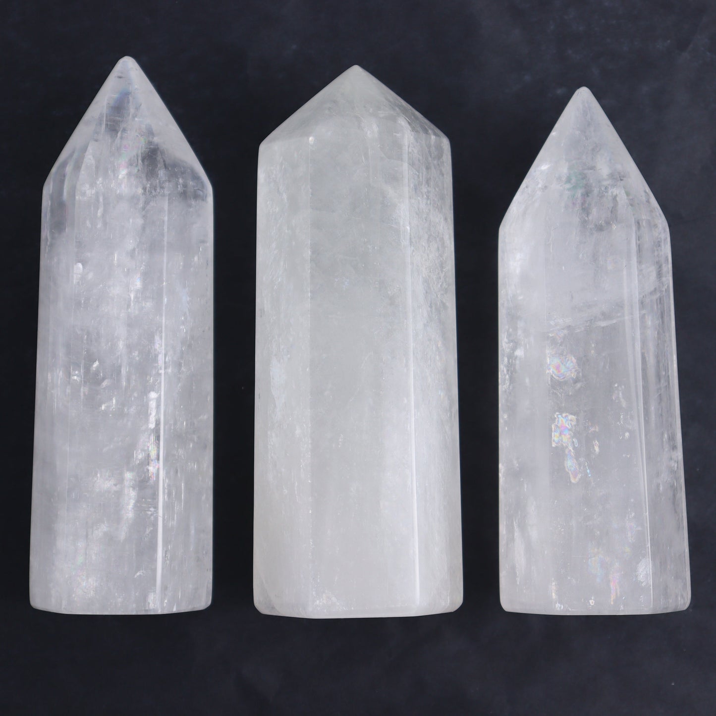Optical Calcite Towers Set of 3 - Expert Wholesale and Supplier of Wholesale Crystals & Bulk Gemstones, ["Calcite","close_50","Madagascar","Towers"]