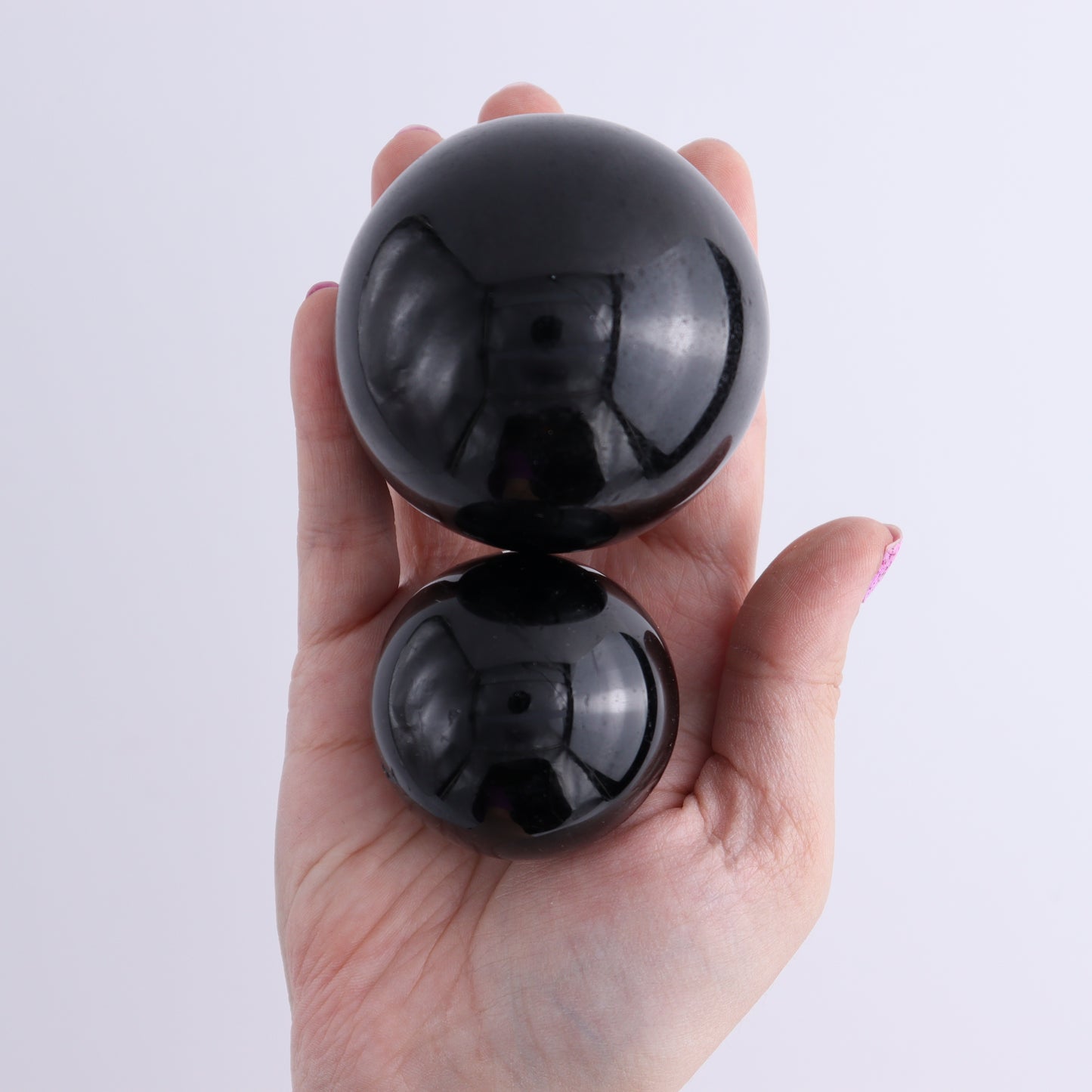 Black Tourmaline Spheres Set of 6 - Expert Wholesale and Supplier of Wholesale Crystals & Bulk Gemstones, ["Black Tourmaline","Spheres","Tourmaline"]