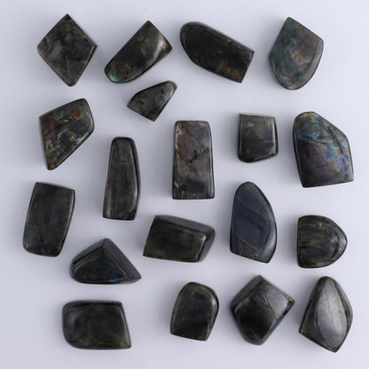 Labradorite Freeform Set of 19 - Expert Wholesale and Supplier of Wholesale Crystals & Bulk Gemstones, ["Freeforms","Labradorite","Madagascar"]