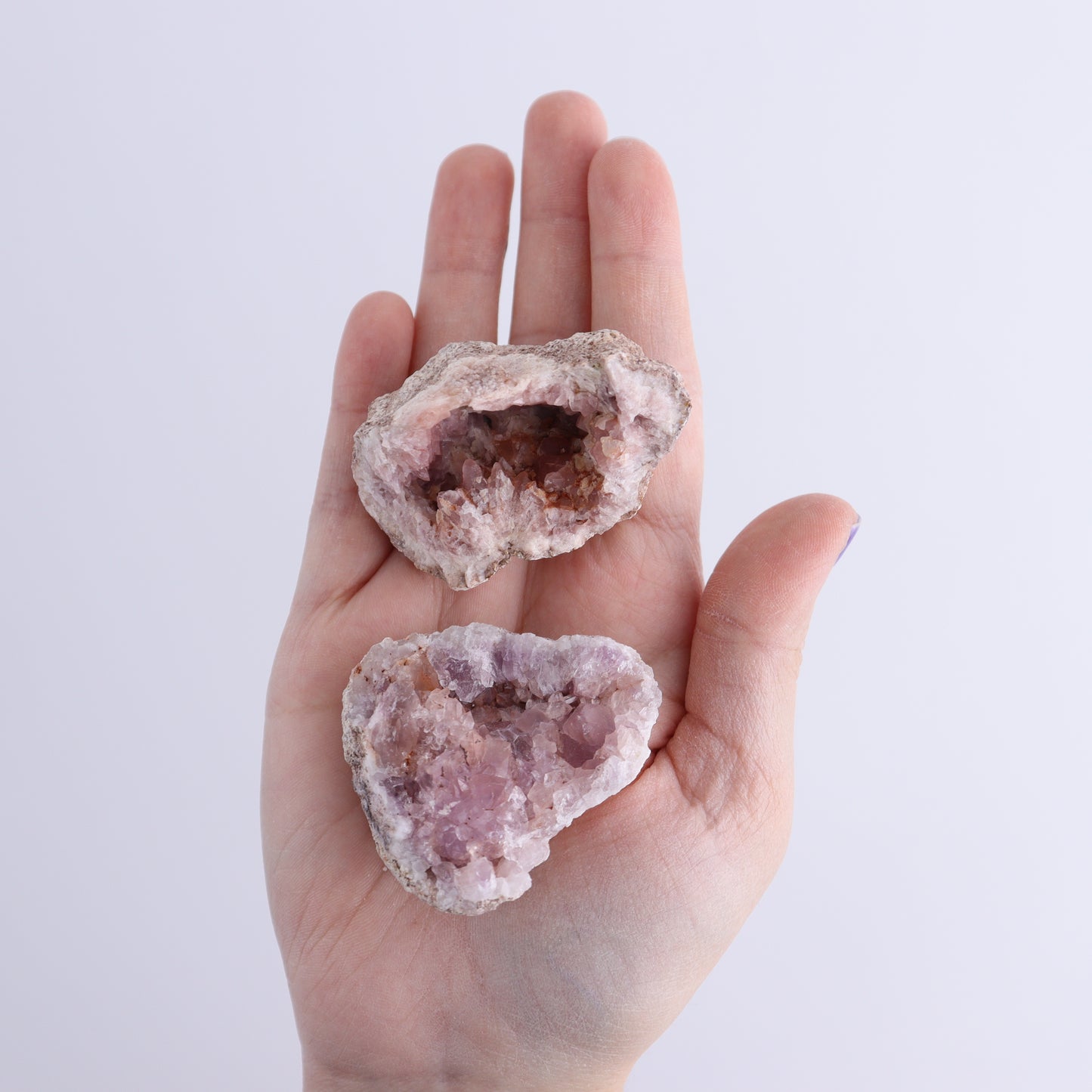 Pink Amethyst Flat of 12 - Expert Wholesale and Supplier of Wholesale Crystals & Bulk Gemstones, ["Amethyst","Pink Amethyst"]