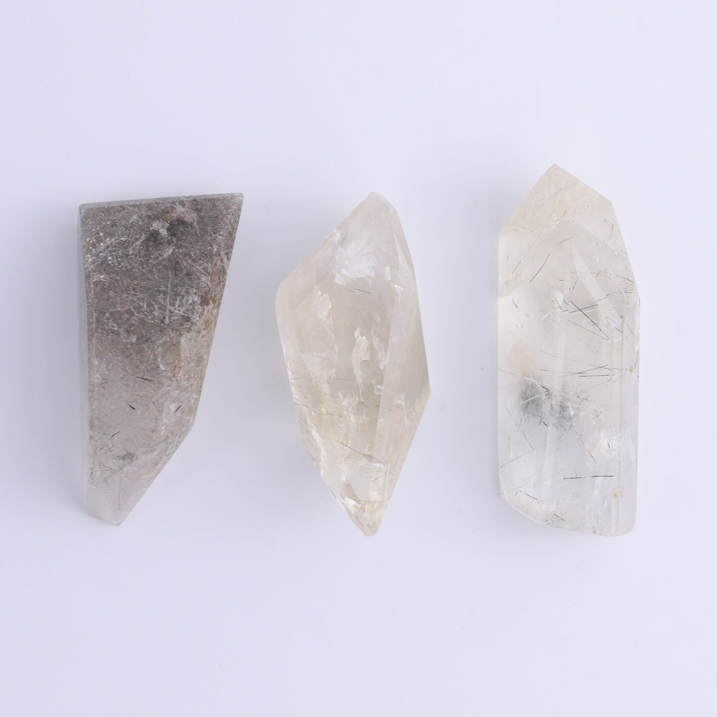 Rutiled Quartz Freeforms Set of 9 - Expert Wholesale and Supplier of Wholesale Crystals & Bulk Gemstones, ["Brazil","Freeform","Freeforms","Points","Quartz","Rutiled Quartz"]