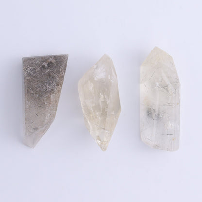 Rutiled Quartz Freeforms Set of 9 - Expert Wholesale and Supplier of Wholesale Crystals & Bulk Gemstones, ["Brazil","Freeform","Freeforms","Points","Quartz","Rutiled Quartz"]