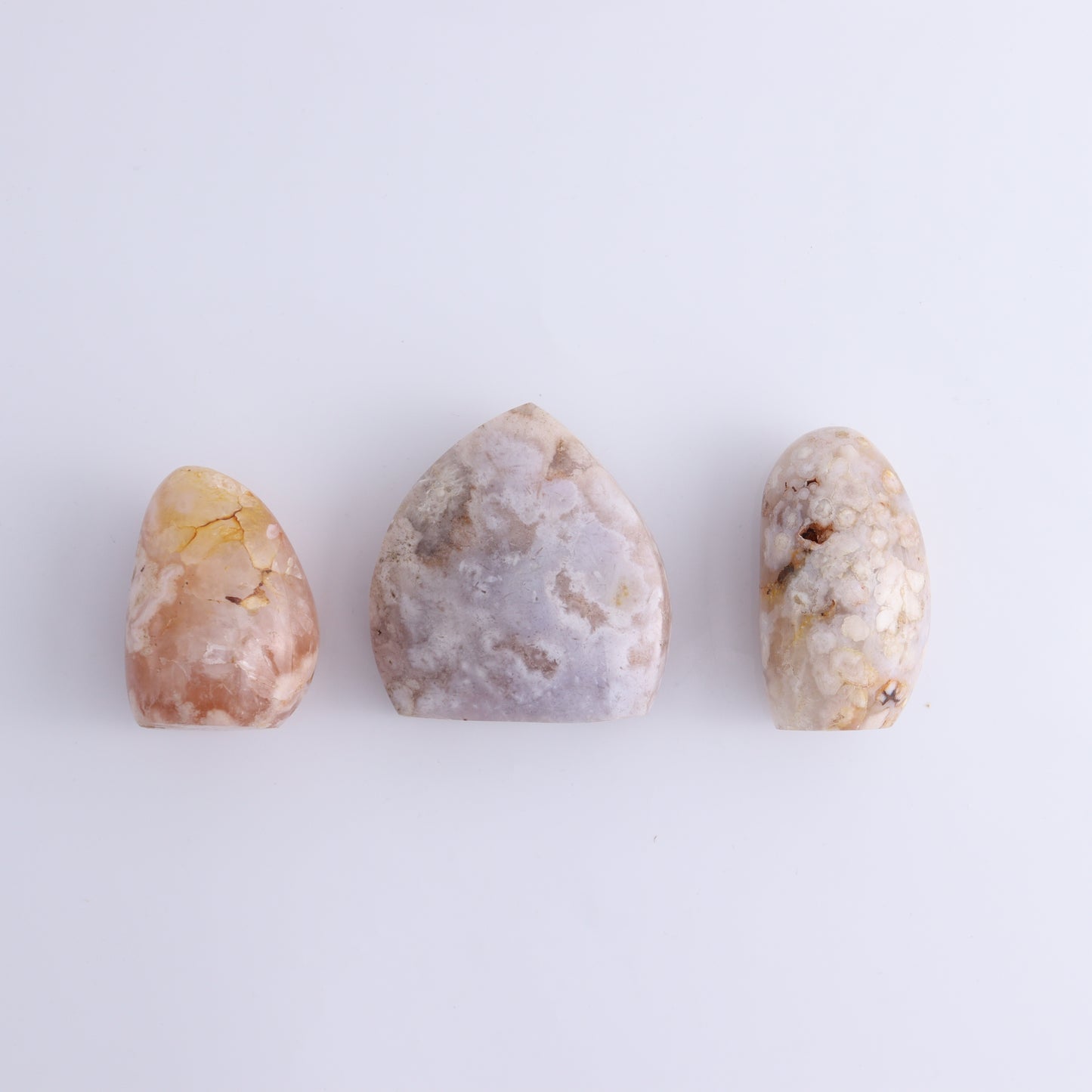 Flower Agate Freeforms Set of 6 - Expert Wholesale and Supplier of Wholesale Crystals & Bulk Gemstones, ["close_50","Flower Agate","Freeforms","Madagascar"]
