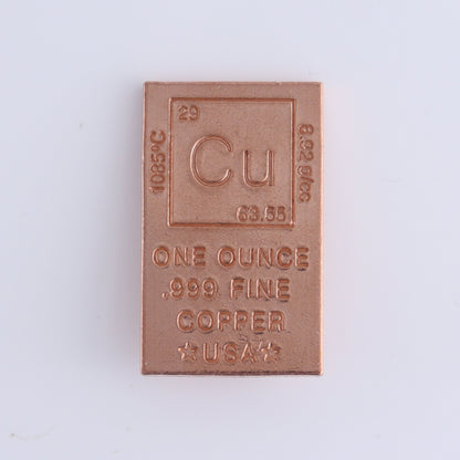 One 1 oz. Copper Bar - Expert Wholesale and Supplier of Wholesale Crystals & Bulk Gemstones, ["Bar","copper","United States"]