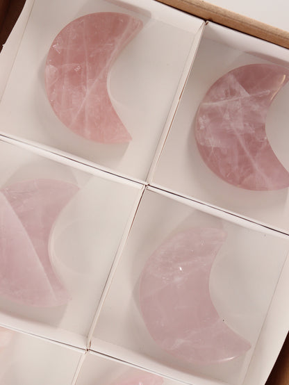 Rose Quartz Moons Set of 6 - Expert Wholesale and Supplier of Wholesale Crystals & Bulk Gemstones, []