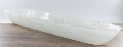 Mexican Onyx/Calcite Canoe Bowl