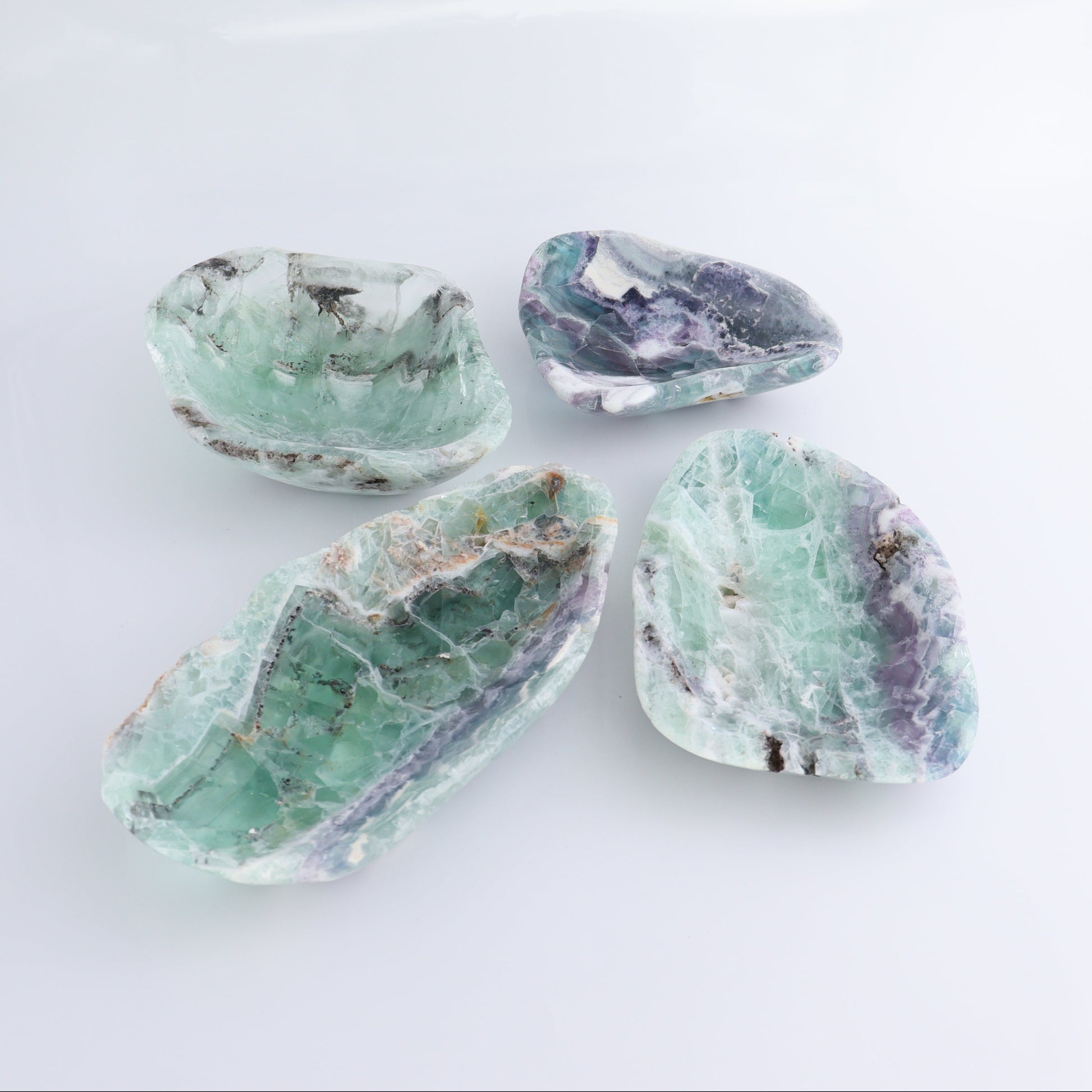 Fluorite Bowls Set of 4 - Expert Wholesale and Supplier of Wholesale Crystals & Bulk Gemstones, ["Bowls","Fluorite","Mexico"]
